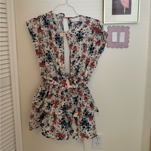 ASOS Design Ra-ra Playsuit in Floral - Picture 5 of 7